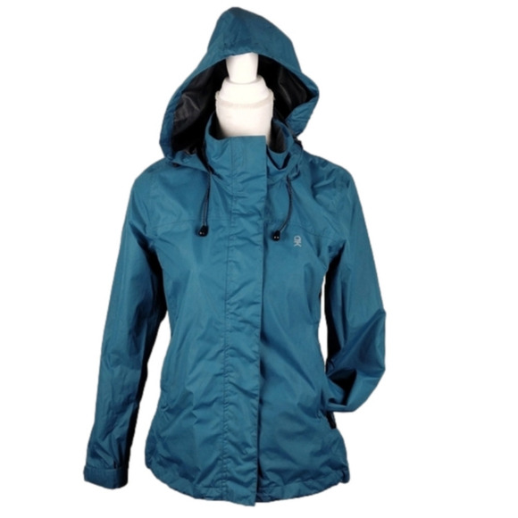 Little Donkey Jackets & Blazers - Little Donkey Andy Blue Hooded Long Sleeve Zip Velcro Front Windbreaker Jacket